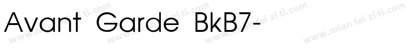 Avant Garde BkB7字体转换